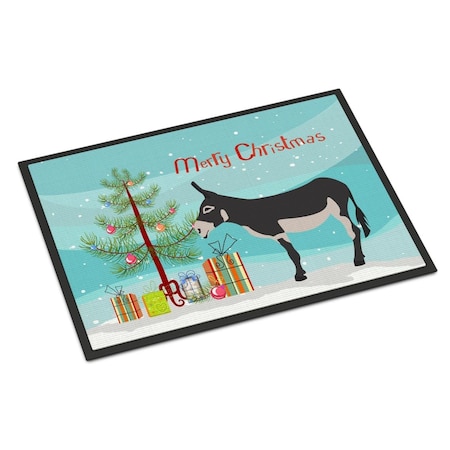 Carolines Treasures American Mammoth Jack Donkey Christmas Indoor or Outdoor Mat - 18 x 27 in. BB9211MAT